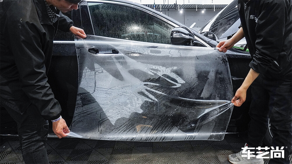 奔驰 E300L施工威固隐形车衣案例流程展示（3）