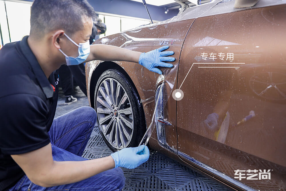 红旗H9施工威固漆面保护膜施工过程（图十三）