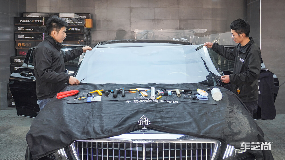 迈巴赫选择施工威固隐形车衣，施工流程展示（3）