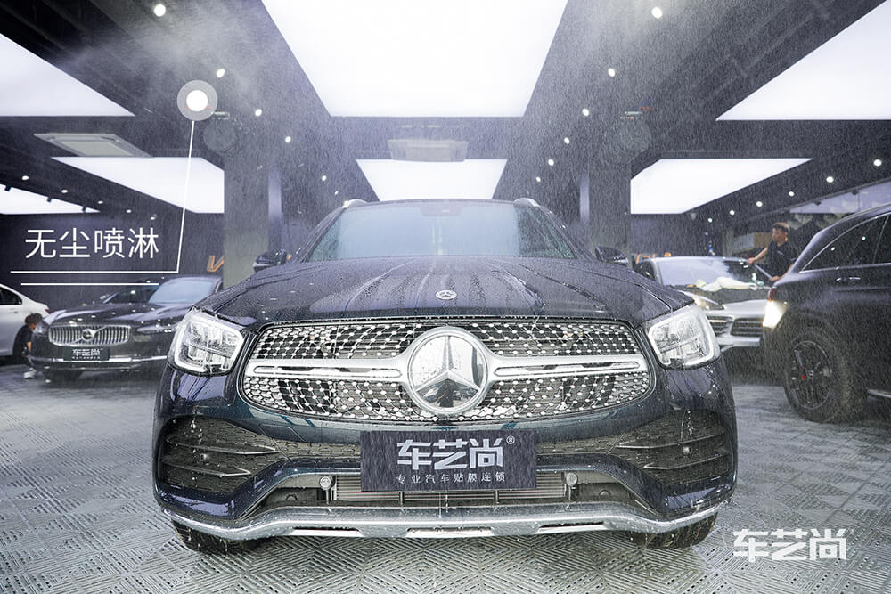 奔驰GLC300L施工威固漆面保护膜过程展示（一）