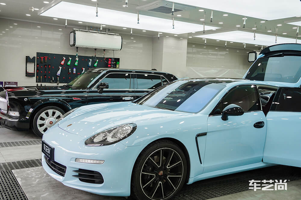 保时捷帕拉梅拉施工威固漆面保护膜效果展示（图一）