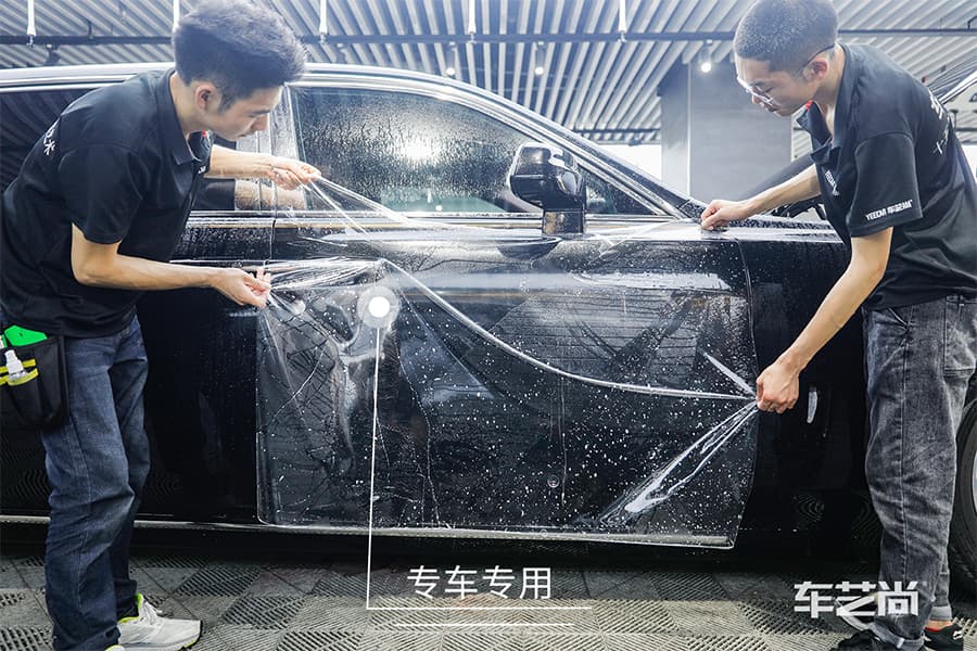 劳斯莱斯幻影施工威固漆面保护膜过程及效果展示（图四）