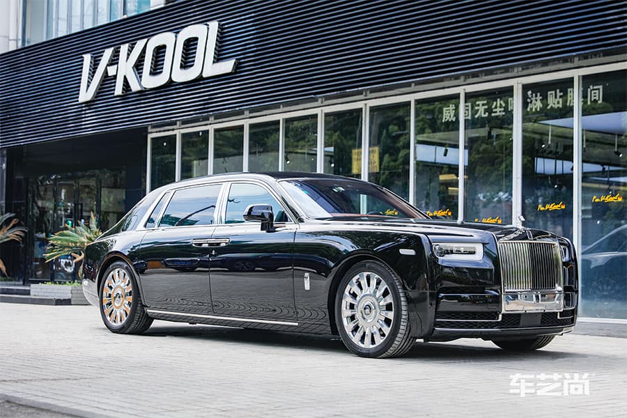 车艺尚宝山旗舰店劳斯莱斯幻影施工威固漆面保护膜效果
