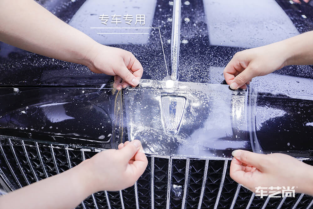 宾利飞驰施工威固漆面保护膜过程展示（十）