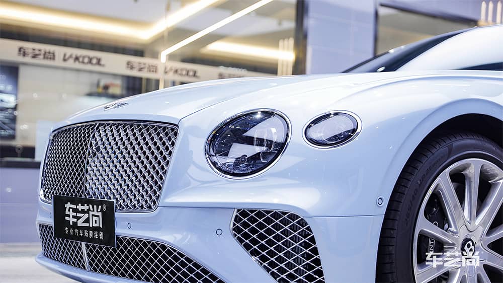 宾利GT蓝色施工威固漆面保护膜流程及效果展示（图三一）