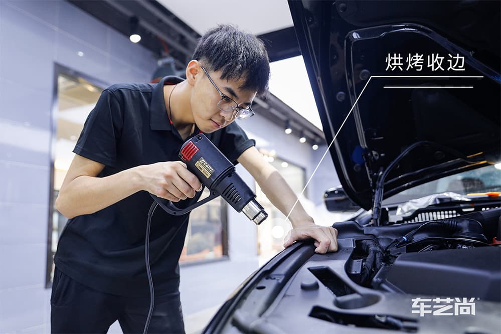 宝马M5黑色施工威固漆面保护膜过程及效果展示（图十五）