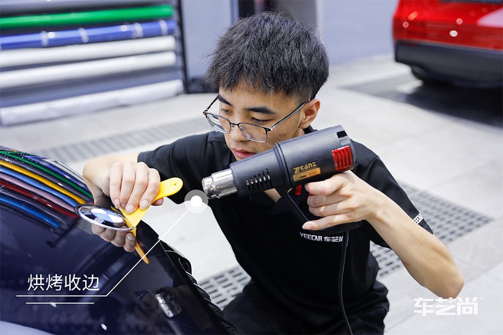 宝马3系蓝色施工威固漆面保护膜过程及效果展示（图十三）