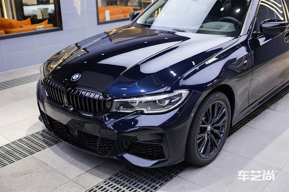 宝马3系蓝色施工威固漆面保护膜过程及效果展示（图二一）