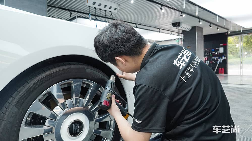 劳斯莱斯幻影白色施工威固漆面保护膜过程及效果展示（图一二）