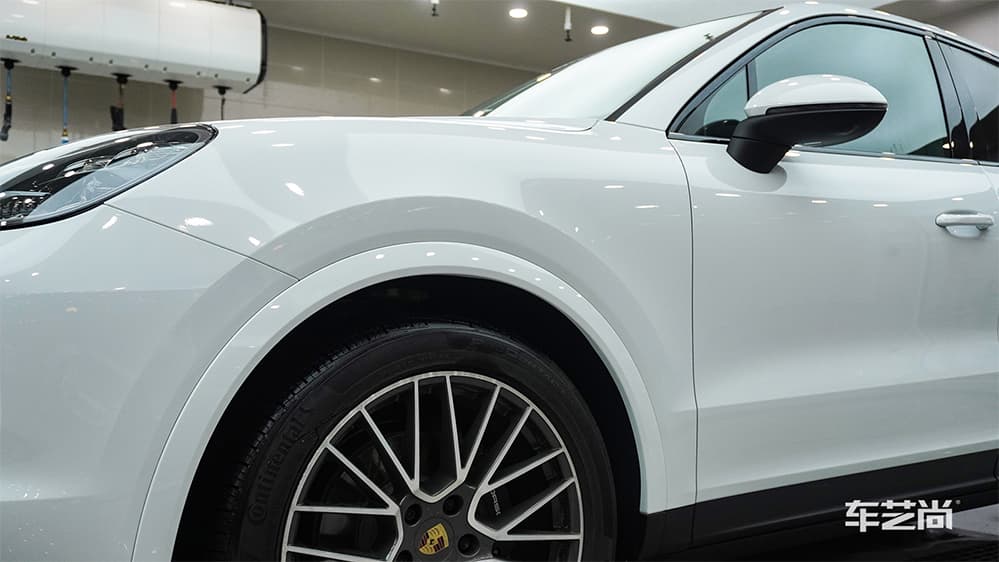 保时捷卡宴白色施工威固漆面保护膜流程及效果展示（图三六）