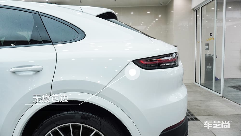 保时捷卡宴白色施工威固漆面保护膜流程及效果展示（图三三）