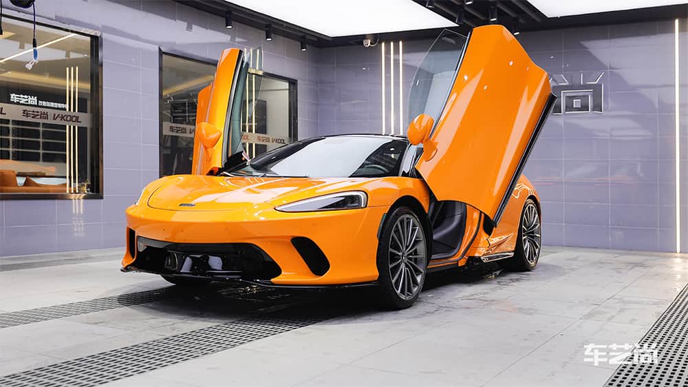 迈凯伦黄色施工威固漆面保护膜流程及效果展示（图三八）