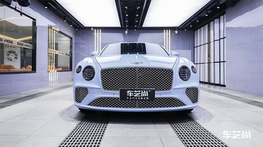 宾利GT蓝色施工威固漆面保护膜流程及效果展示（图三三）