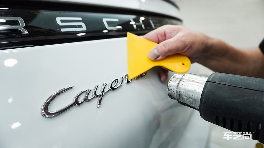 保时捷卡宴白色施工威固漆面保护膜流程及效果展示（图二三）