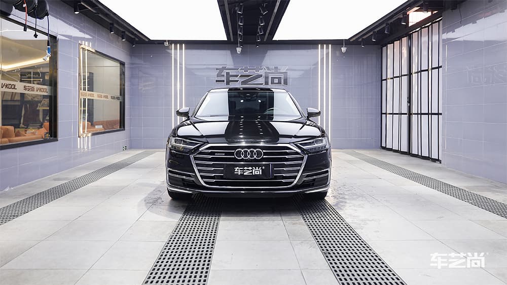 奥迪A8 黑色施工威固漆面保护膜流程及效果展示（图二七）