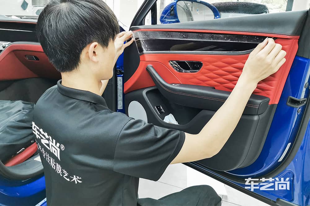 宾利飞驰蓝色施工威固漆面保护膜流程及效果展示（图一五）