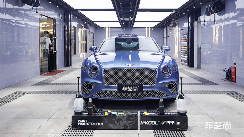 宾利蓝色施工威固漆面保护膜流程及效果展示（图一九）