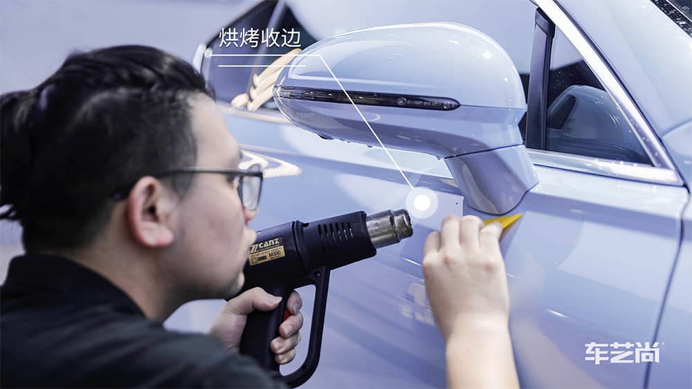 宾利GT蓝色施工威固漆面保护膜流程及效果展示（图九）