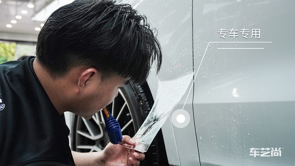 保时捷卡宴白色施工威固漆面保护膜流程及效果展示（图七）