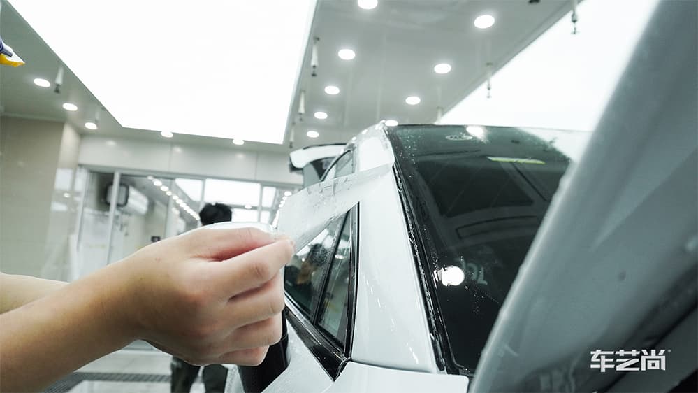 保时捷卡宴白色施工威固漆面保护膜流程及效果展示（图一二）