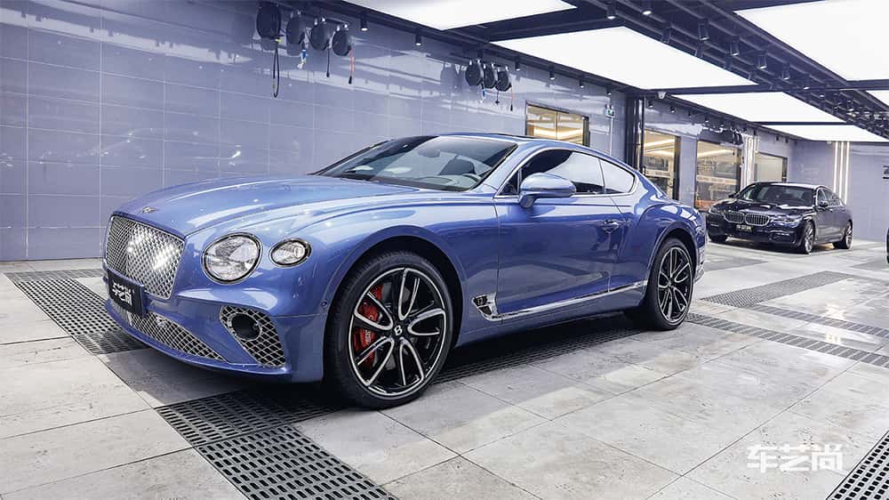 宾利蓝色施工威固漆面保护膜流程及效果展示（图一八）