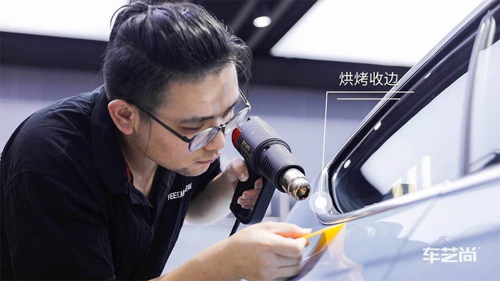 宾利GT蓝色施工威固漆面保护膜流程及效果展示（图十）