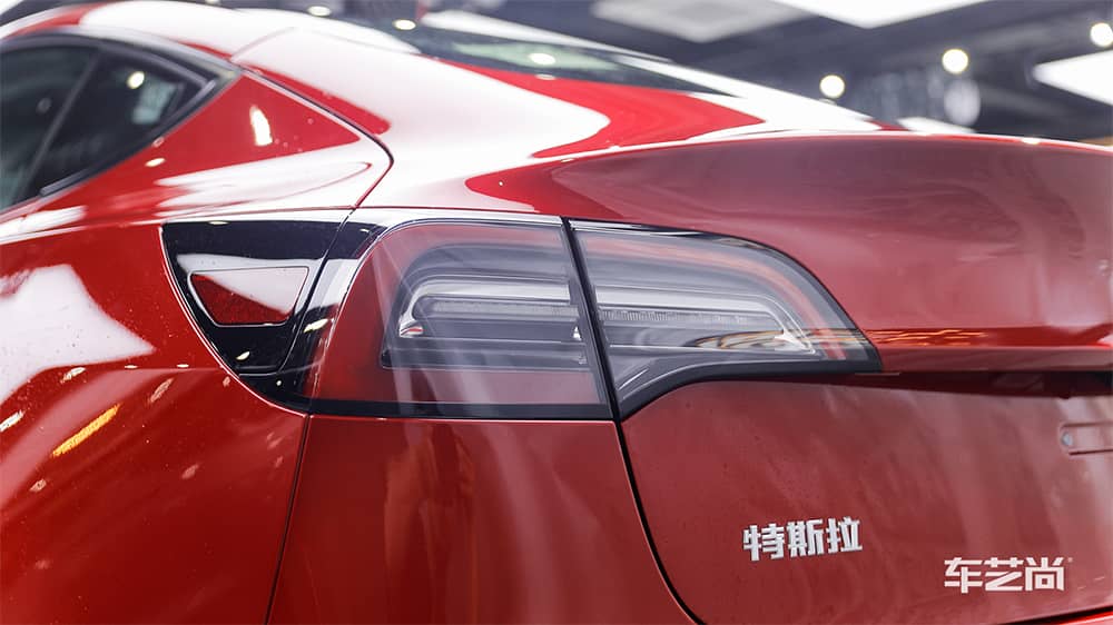 特斯拉Modle3红色施工威固漆面保护膜过程及效果展示（图二四）