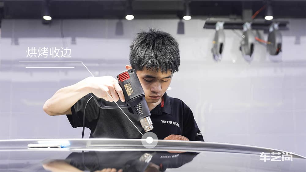 奔驰GLC260黑色施工威固漆面保护膜流程及效果展示（图二五）