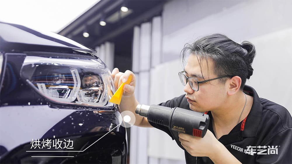 宝马X3深蓝色施工威固漆面保护膜流程及效果展示（图一六）