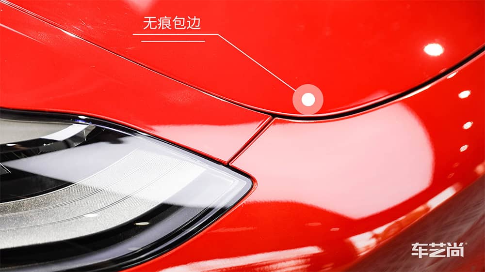 特斯拉Modle3红色施工威固漆面保护膜过程及效果展示（图二三）