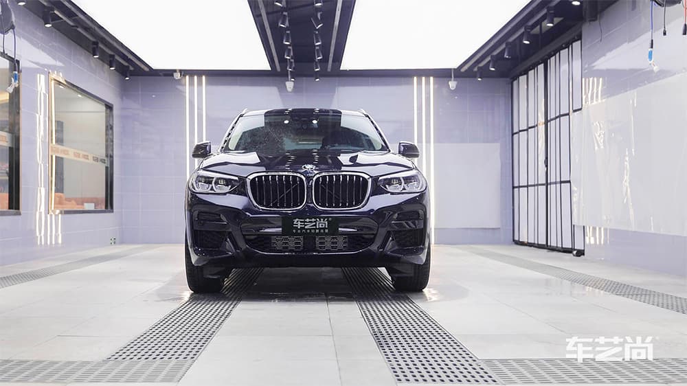 宝马X3深蓝色施工威固漆面保护膜流程及效果展示（图三十）