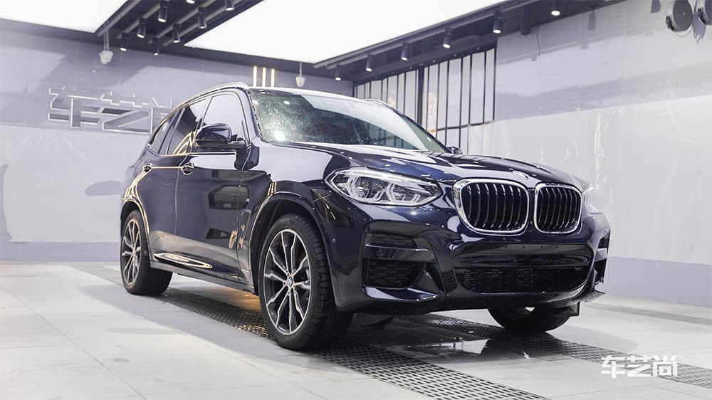 宝马X3深蓝色施工威固漆面保护膜流程及效果展示（图二九）