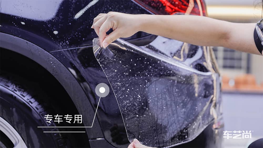 奔驰GLC260黑色施工威固漆面保护膜流程及效果展示（图七）