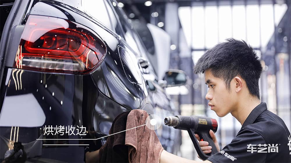 奔驰GLC260黑色施工威固漆面保护膜流程及效果展示（图二七）