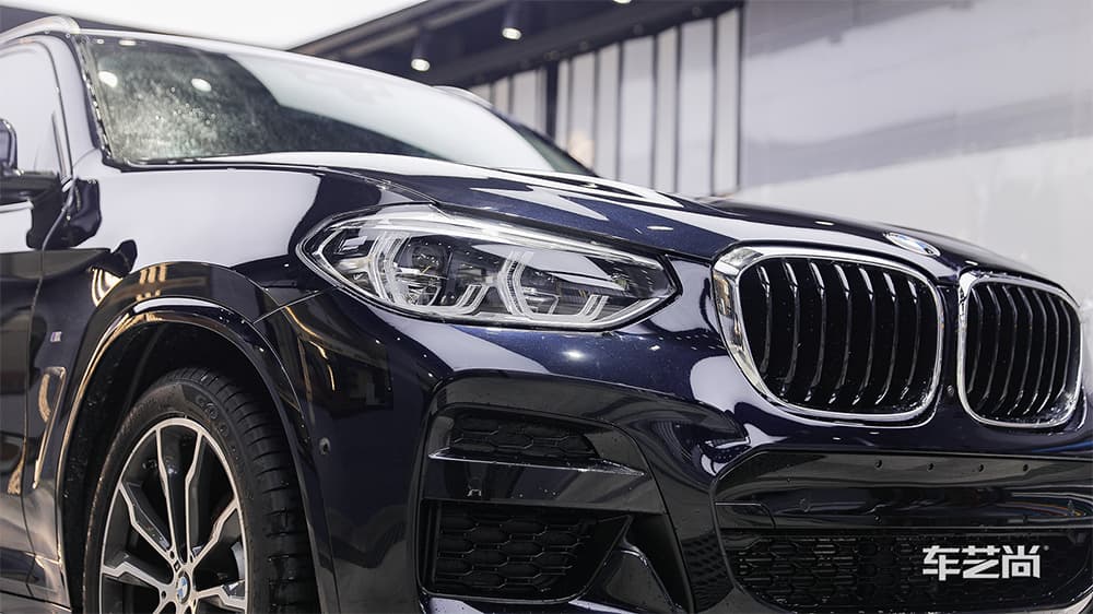 宝马X3深蓝色施工威固漆面保护膜流程及效果展示（图二八）