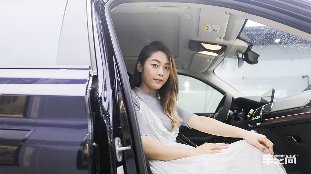 宝马X3深蓝色施工威固漆面保护膜流程及效果展示（图三四）