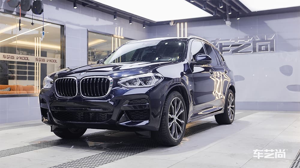 宝马X3深蓝色施工威固漆面保护膜流程及效果展示（图三二）