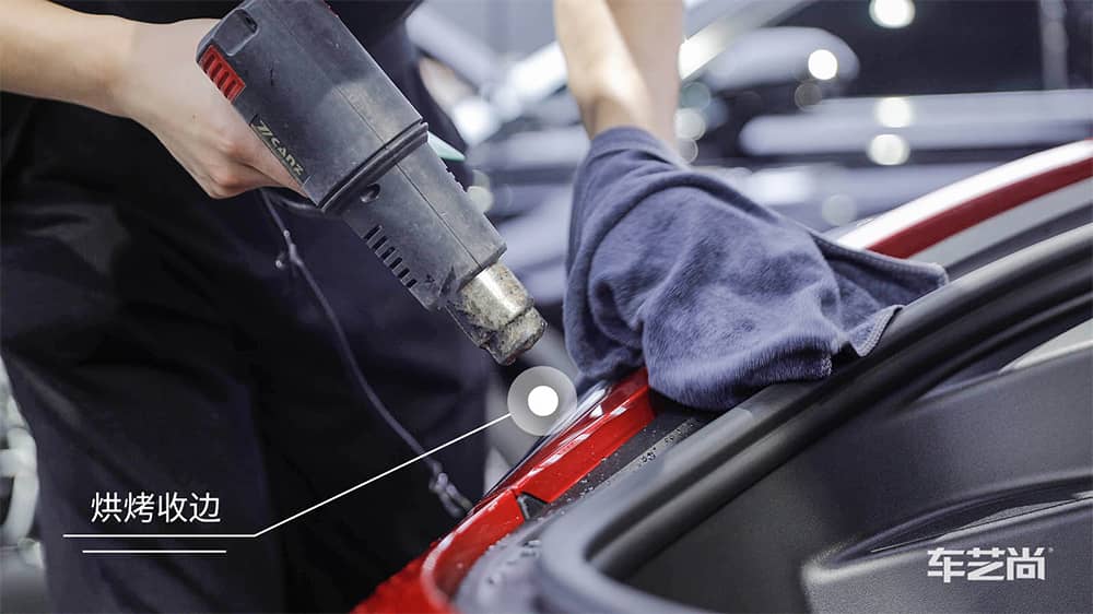 特斯拉Modle3红色施工威固漆面保护膜过程及效果展示（图一一）