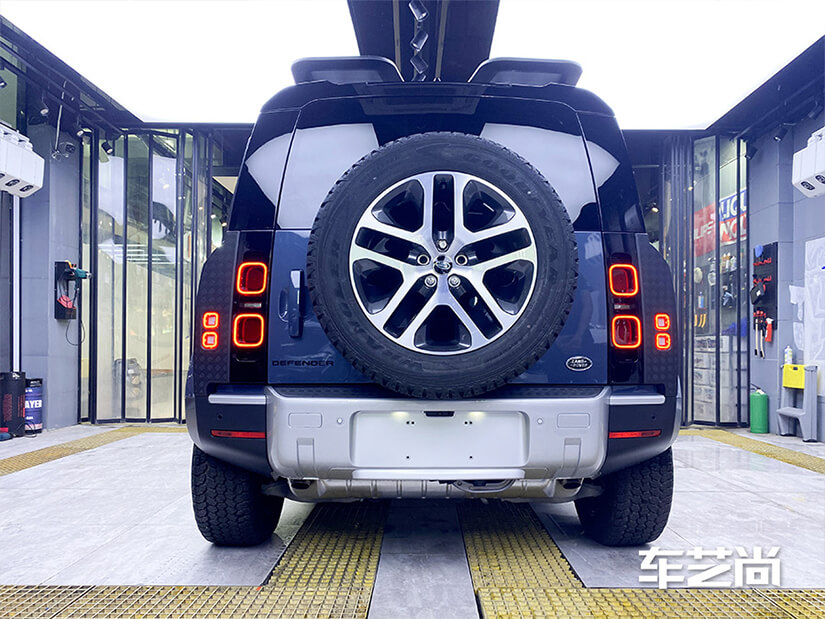 路虎车艺尚施工车衣后效果