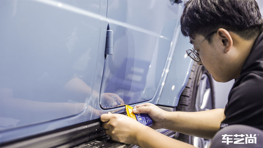 奔驰g63瓷器蓝施工威固隐形车衣案例（图13）