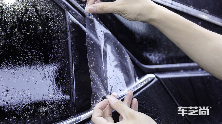 雷克萨斯rx300黑色施工威固隐形车衣流程（图5）