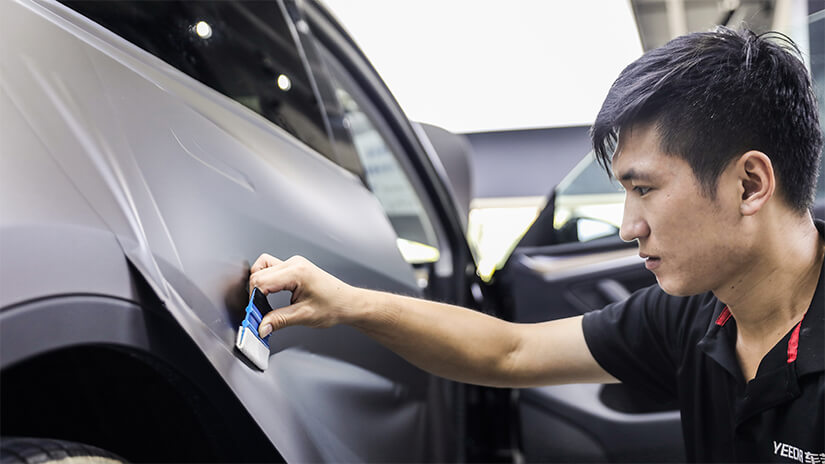 特斯拉model y黑色施工改色膜（图10）