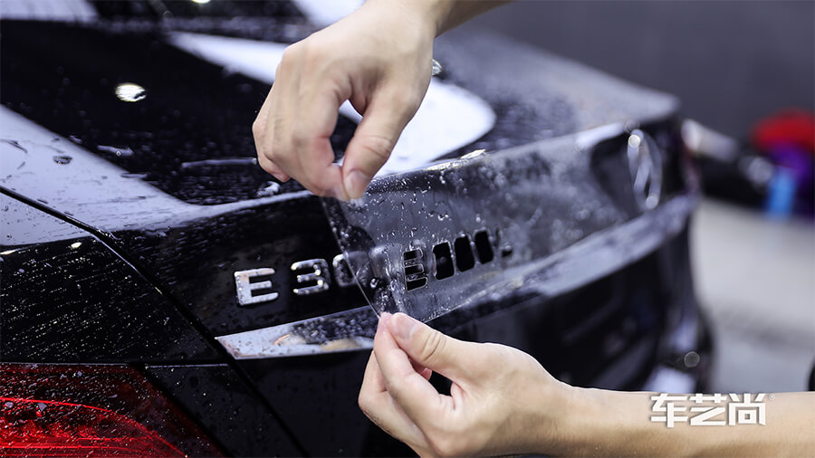 奔驰e级黑色施工威固隐形车衣流程（图7）