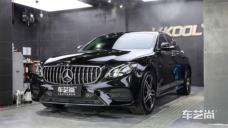 奔驰e级黑色施工威固隐形车衣流程（图17）