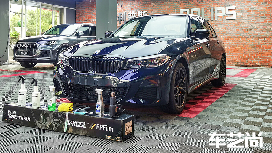 宝马3系炭黑施工威固车衣+玻璃膜案例（图1）