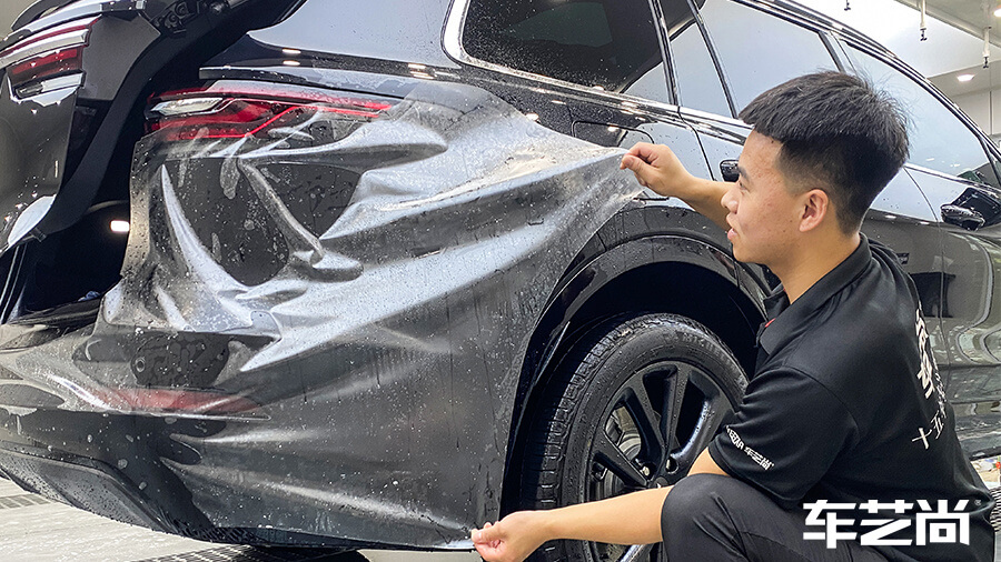 理想one黑色施工威固哑光隐形车衣案例（图10）