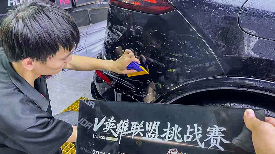 保时捷GTS黑色施工威固隐形车衣V100案例（图7）