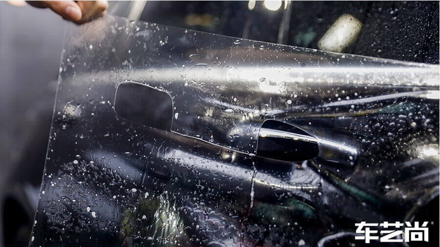 奔驰cle350黑色施工威固隐形车衣案例（图4）