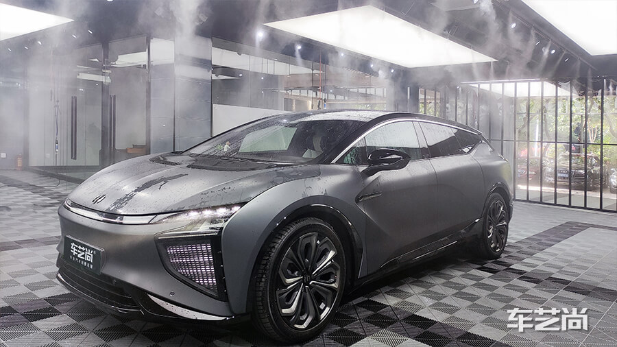 高合HiPhi X 灰色施工威固窗膜VK70+WK40（图1）