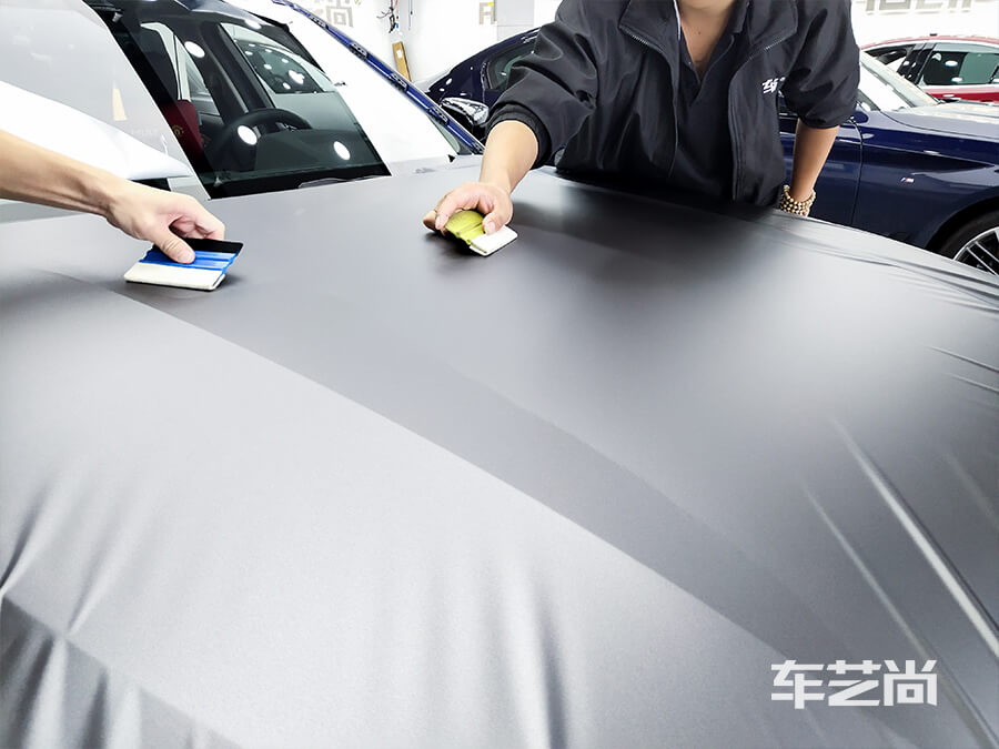 宝马3系施工AX AMG山灰车身改色膜（图1）